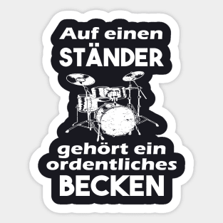 Schlagzeug Becken lustiges Schlagzeuger Geschenk Sticker